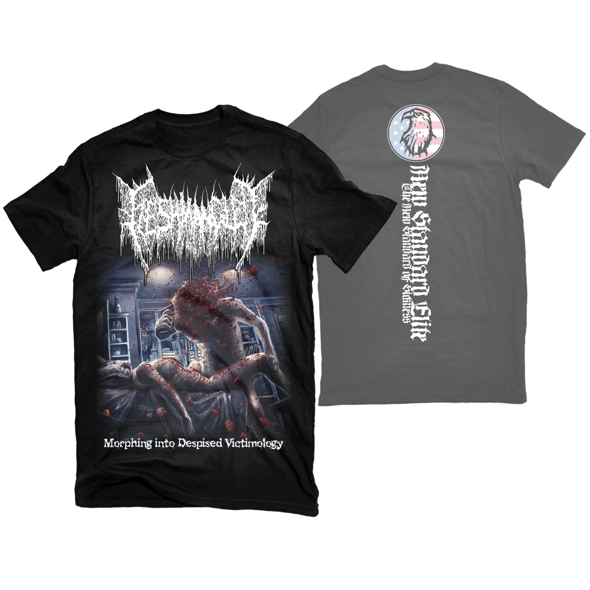 FLESHMANGLED "MORPHING INTO DESPISED VICTIMOLOGY" T-SHIRT
