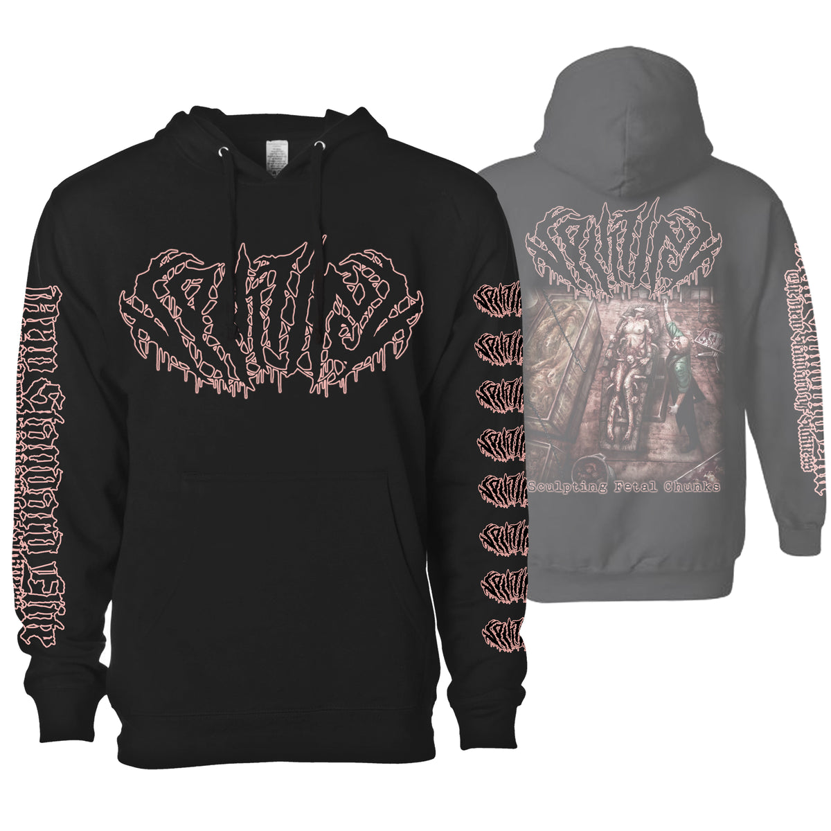 SPLITTING "SCULPTING FETAL CHUNKS" HOODIE