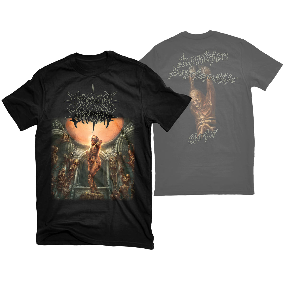 CEREBRAL EFFUSION "IMPULSIVE PSYCHOPATHIC ACTS" T-SHIRT
