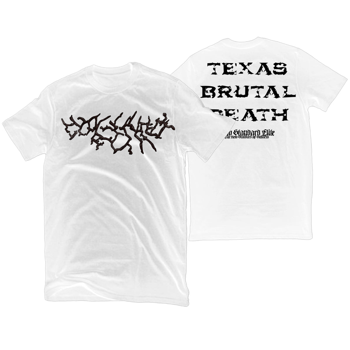 COAGULATED "TXBD" WHITE T-SHIRT