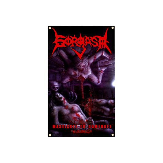 GORGASM "MASTICATE TO DOMINATE" BANNER FLAG