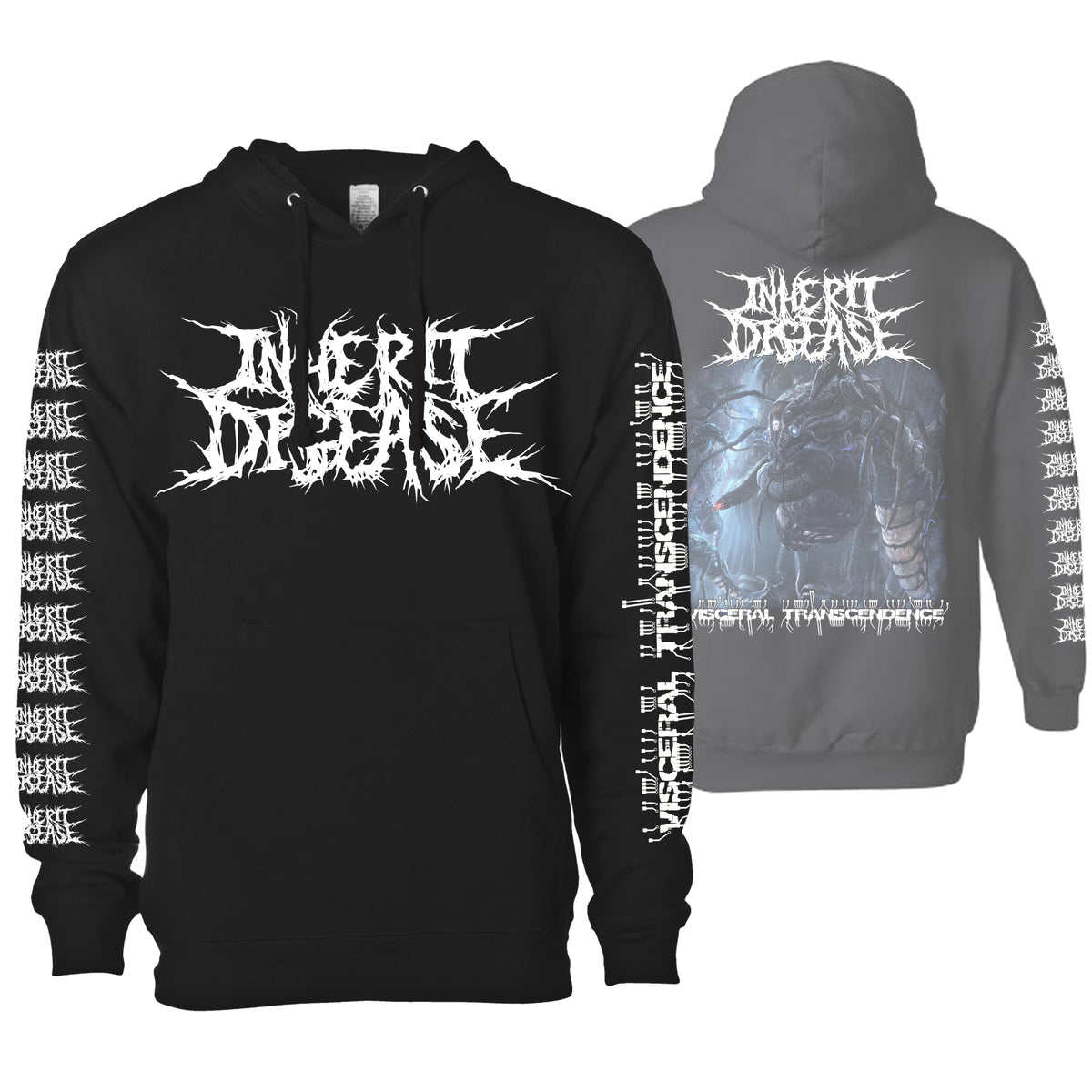 INHERIT DISEASE VISCERAL TRANSCENDENCE" HOODIE